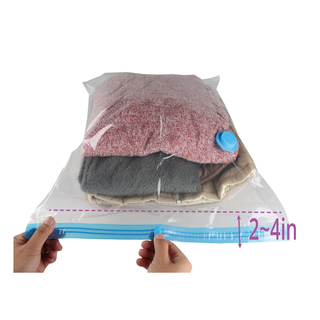 Slide the zipper back and forth 2-3 times to ensure proper sealing.